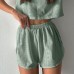 Женский комплект для дома и сна SM24107A футболка и шорты женская пижама Green M