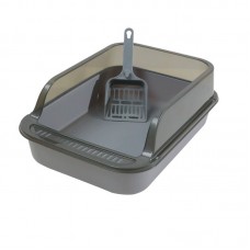 Туалет для кошек с лопаткой Taotaopets 221120 40*28*16 cm Gray