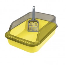Туалет для кошек с лопаткой Taotaopets 221120 40*28*16 cm Yellow