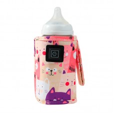 Портативный подогреватель AQW5G Cats для детской бутылочки USB 3 режима Pink Портативный подогреватель AQW5G Cats для детской бутылочки USB 3 режима Pink