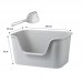 Туалет лоток для кошек с лопаткой Taotaopets 262207 Gray