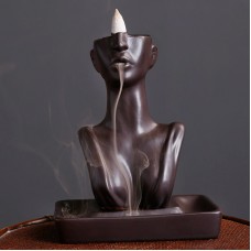 Подставка для благовоний JC2022073000003 Девушка с обратным потоком жидкого дыма держатель для ароматических палочек и конусов Brown