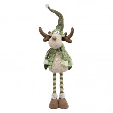 Новогодняя фигурка под елку YH259905A  новогодний олень 85 см рождественская мягкая игрушка Green