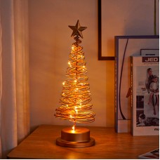 Настольная лампа-ночник SDА011 Ёлочка от батареек декоративный светильник новогодний Теплый свет