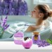 Подарочный набор Spa Gift Basket Set 01 8 предметов термостакан мыло бомбочка соль для ванны ароматическая свеча открытка резинка браслет Violet