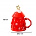 Рождественская чашка "Merry Christmass" Елка кружка в форме новогодней елки в подарочной упаковке Red
