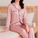 Комплект женской пижамы 806 Розовый рубашка с длинным рукавом и штанами одежда для дома M Комплект женской пижамы 806 Розовый рубашка с длинным рукавом и штанами одежда для дома M