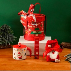 Рождественский подарочный набор 08 чашка крем для рук носки новогодние подарок на новый год