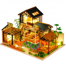 Кукольный дом конструктор DIY House P018-B Дом с садом сборный румбокс