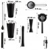 Подарочный набор для бара KM-TZS167 10 предметов барный инвентарь из нержавеющей стали Black