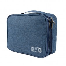 Сумка органайзер # 082 для хранения проводов зарядок кабелей аксессуаров флешек  Blue