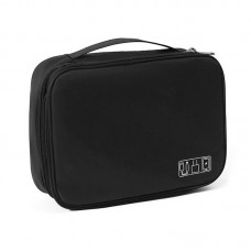 Сумка органайзер # 082 для хранения проводов зарядок кабелей аксессуаров флешек Black Сумка органайзер # 082 для хранения проводов зарядок кабелей аксессуаров флешек Black