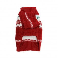 Рождественский свитер для собак и кошек 2111CGLK9070 вязаный теплый  Red S