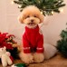 Рождественский свитер для собак и кошек 2111CGLK9070 вязаный теплый  Red M
