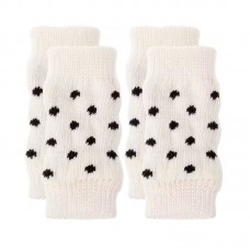 Наколенники для собак 2305CGSL1479 вязаные носки Горох Белые М