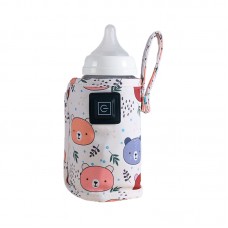 Портативный подогреватель N-009 Bear для детской бутылочки USB цифровой дисплей Beige