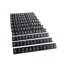 Набор пластиковых ценников SJX-HDY-XH-0-9 с цифрами 100 шт для товаров на витрину 75*6,5*9 мм Black + Silver Набор пластиковых ценников SJX-HDY-XH-0-9 с цифрами 100 шт для товаров на витрину 75*6,5*9 мм Black + Silver