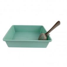 Туалет для кошек с лопаткой Taotaopets 263303-2 кошачий лоток Mint Green