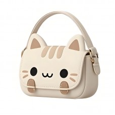 Детская сумка через плечо CY20017 сумочка с котом Beige