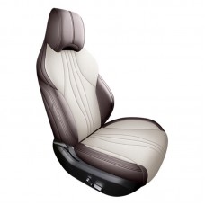 Набор автомобильных чехлов для BYD Song Plus 2024+ полный комплект Dark Brown + Beige