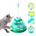 Игрушка Chaokupet DT705 Башня для котов интелектуальная 3-х уровневая   Green