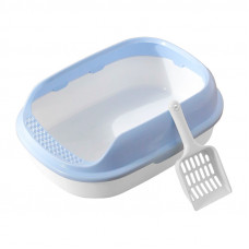 Туалет для кошек с лопаткой Taotaopets 226611 40*29*13,5 см Light Blue