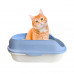 Туалет для кошек с лопаткой Taotaopets 226611 40*29*13,5 см Light Blue