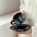 Сувенирный подарочный кофейный набор Nordic Miroson чашка+блюдце+подарочная коробка керамический Black