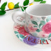 Сувенирный подарочный кофейный набор Spring Flowers чашка+блюдце+подарочная коробка керамический
