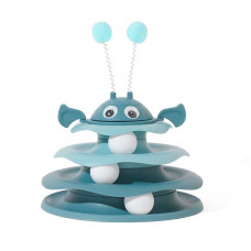 Игрушка Taotaopets 079906 для кота интелектуальная 3-х уровневая Башня Dark Blue Игрушка Taotaopets 079906 для кота интелектуальная 3-х уровневая Башня Dark Blue