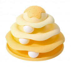 Игрушка Taotaopets 07A10001 для кота интелектуальная 3-х уровневая Башня Yellow