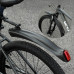 Крыло велосипедное West Biking YP0714036 переднее и заднее быстросменные с светоотражающей вставкой на заднем крыле