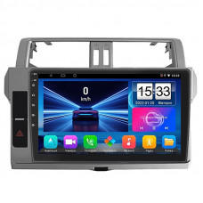 Штатная магнитола Lesko для Toyota Land Cruiser Prado 150 Series Рестайлинг 1 2013-2017 экран 10" 2/32Gb Wi-Fi GPS Base