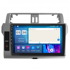 Штатная магнитола Lesko для Toyota Land Cruiser Prado 150 Series Рестайлинг 1 2013-2017 экран 10" 4/64Gb 4G Wi-Fi GPS Top