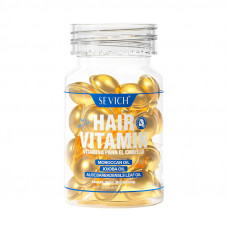 Витаминные капсулы для волос Sevich Hair Vitamin с марокканским маслом и маслом жожоба для ломких и пористых волос золотые 30шт