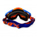 Мото очки 100% C19 для кроссового шлема ветрозащитные солнцезащитные Orange + Blue