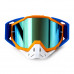 Мото очки 100% C19 для кроссового шлема ветрозащитные солнцезащитные Orange + Blue