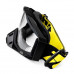 Мото очки 100% C30 для кроссового шлема ветрозащитные солнцезащитные Black + Yellow