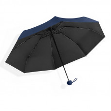 Мини-зонт 190T карманный с чехлом капсулой Dark Blue