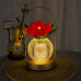 Настольная лампа LED светильник ночник Tulips Crystal ZBTSYJX0417 в виде букета тюльпанов в хрустальном шаре в колбе Red