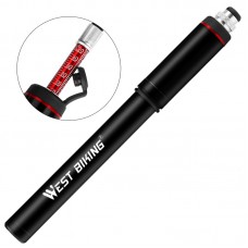 Насос велосипедный West Biking 0711053 Ручной с индикатором Black