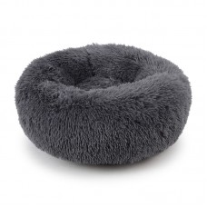 Лежак пуфик для котов собак круглый 552201 L Dark Grey