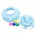 Игрушка Taotaopets 077705 для кота интелектуальная 4-ёх уровневая Башня 25*16.5 см Blue