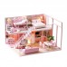 Кукольный дом конструктор DIY Cute Room L-027-BC Pink house