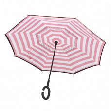 Зонт наоборот Up-Brella Розово-белые полосы Зонт наоборот Up-Brella Розово-белые полосы