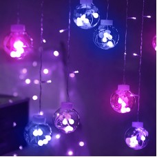 Светодиодная гирлянда штора YLX-027 Balls 2.5 м Цветной свет Светодиодная гирлянда штора YLX-027 Balls 2.5 м Цветной свет