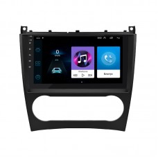 Штатная магнитола Lesko для Mercedes-Benz C-Класс II (W203) Рестайлинг 2004-2008 экран 9" 1/16Gb Wi-Fi GPS Base