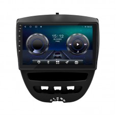 Штатная магнитола Lesko для Peugeot 107 I Рестайлинг 2 2012-2014 экран 10" 4/32Gb 4G Wi-Fi GPS Top