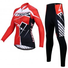 Вело костюм женский X-Тiger XW-CT-154 кофта с длинным рукавом штаны Red S