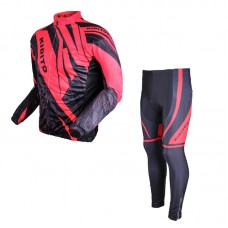 Вело костюм для мужчин KIDITO KM-CT-09202 кофта с длинным рукавом штаны Red XL